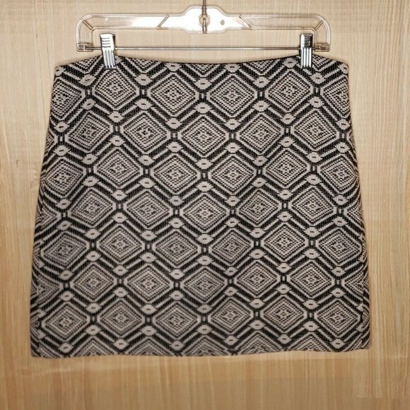 J. Crew Aztec Print Textured Lined Mini Skirt - Picture 1 of 7